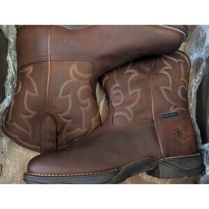 Ariat Ladies Anthem Shortie II H20 Western Boots Distressd Brown Size 11 B